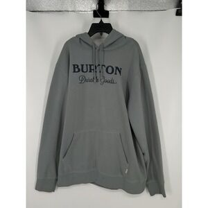 Burton Durable Goods Ski Snowboard Graphic Hoodie Sweatshirt Pullover Mens Large